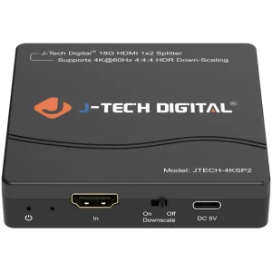 J-Tech Digital HDMI Splitter 1x2 4K 60Hz