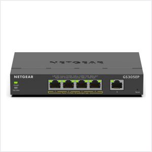 NETGEAR 5-Port Gigabit Ethernet SOHO Smart Managed PoE Switch - 4-Port PoE+ - 2 Layer Supported - Twisted Pair