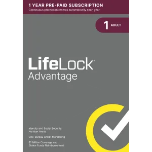 LifeLock Advantage by Norton - 1 Adult (Window, Mac, Android, iOS) - 1 Year Subscription