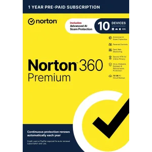 Norton 360 Premium 10 Devices - 1 Year Subscription